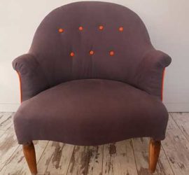 fauteuil crapaud restauré